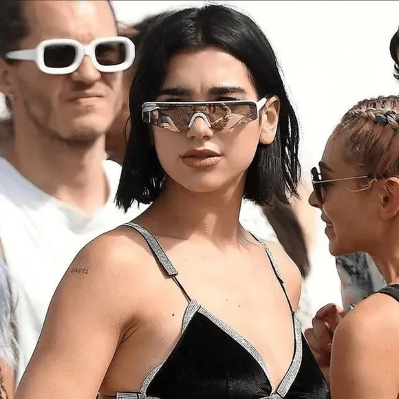 NEW Balenciaga BB0003S 002 White Silver Grey Mirrored Unisex Sunglasses